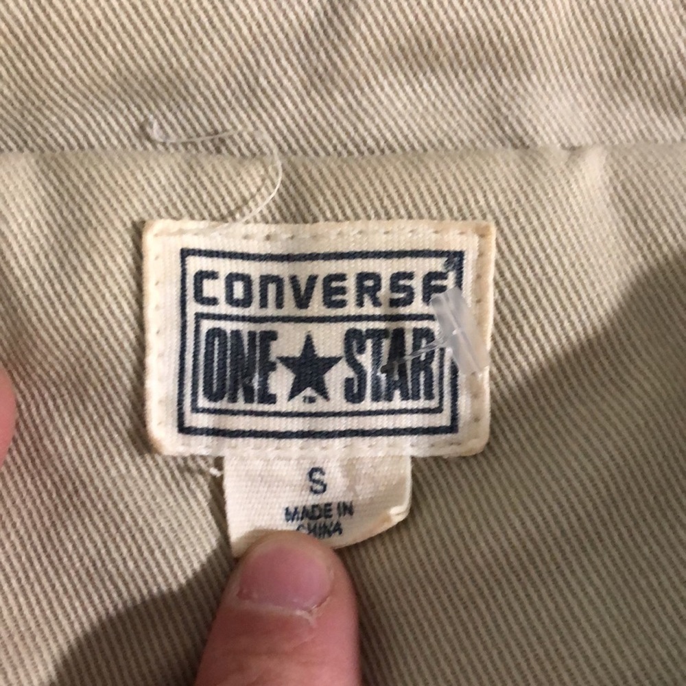 {Converse} Beige Button Down Jean Jacket - image 6